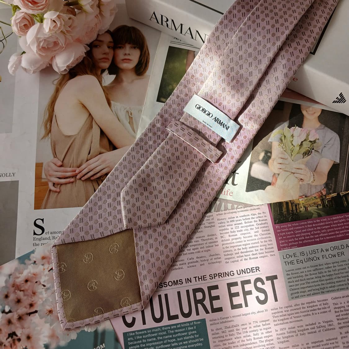 조르지오 아르마니 실크 자카드 넥타이 9.7cm A등급 A19582
 상품이미지5