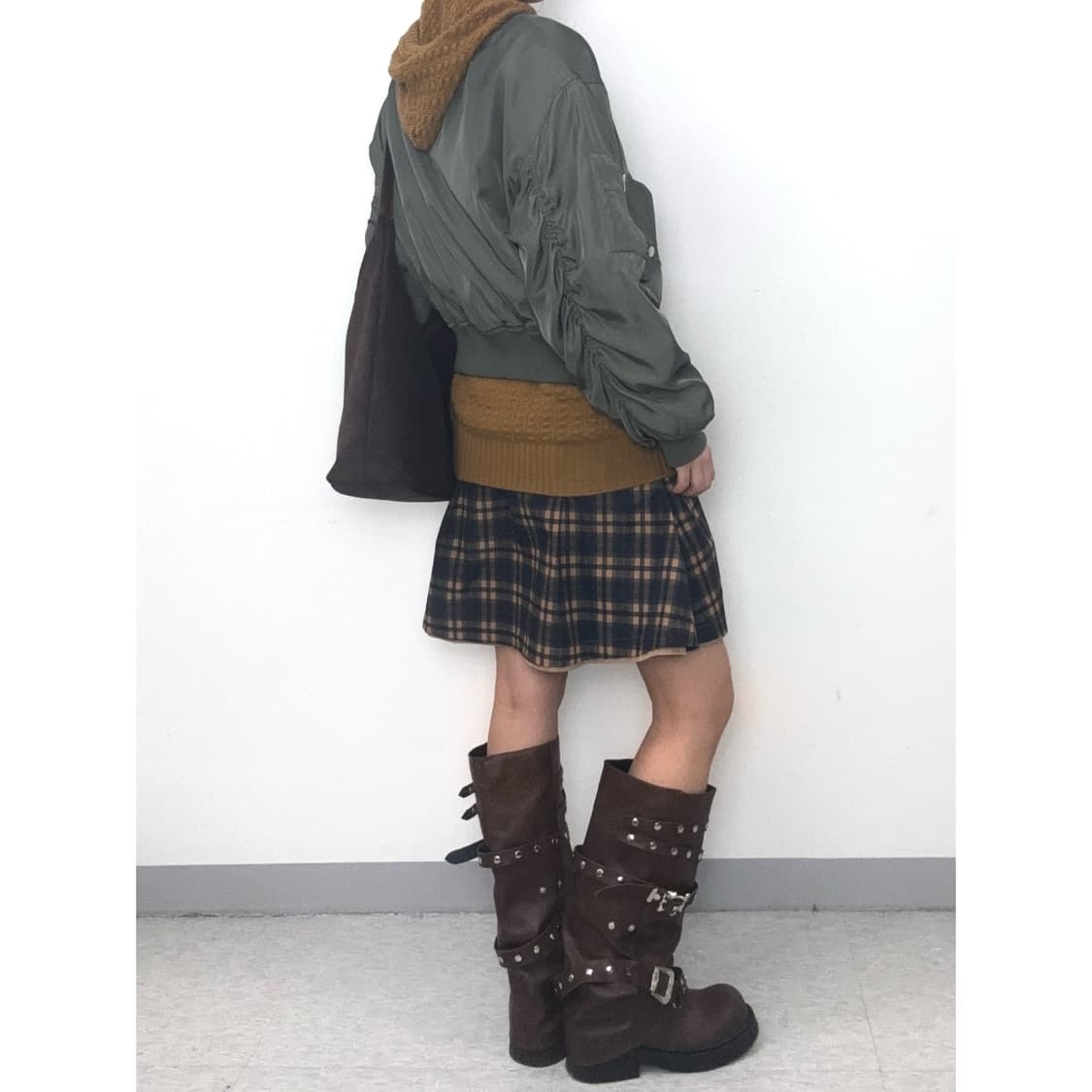 빈티지 카키 블루종 MA1 자켓 상품이미지4