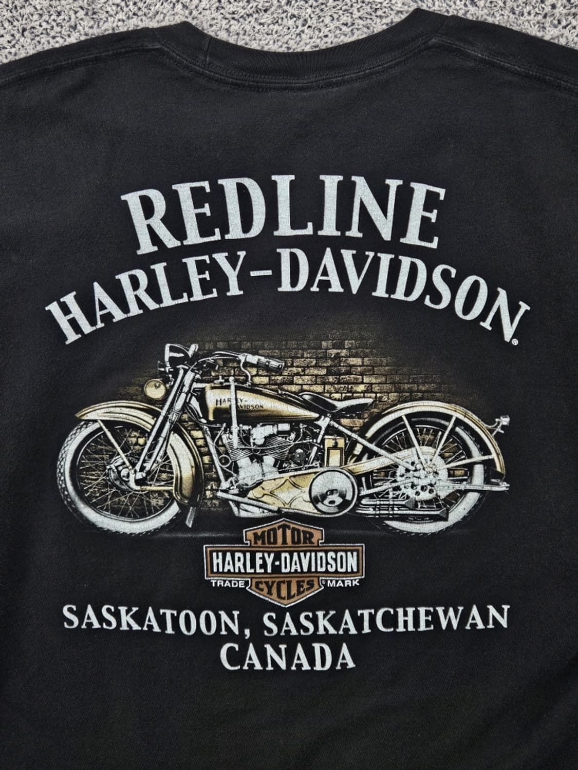 할리데이비슨 캐나다 새스커툰 레드라인 반팔 티셔츠 (M추정)/ 11647 상품이미지9