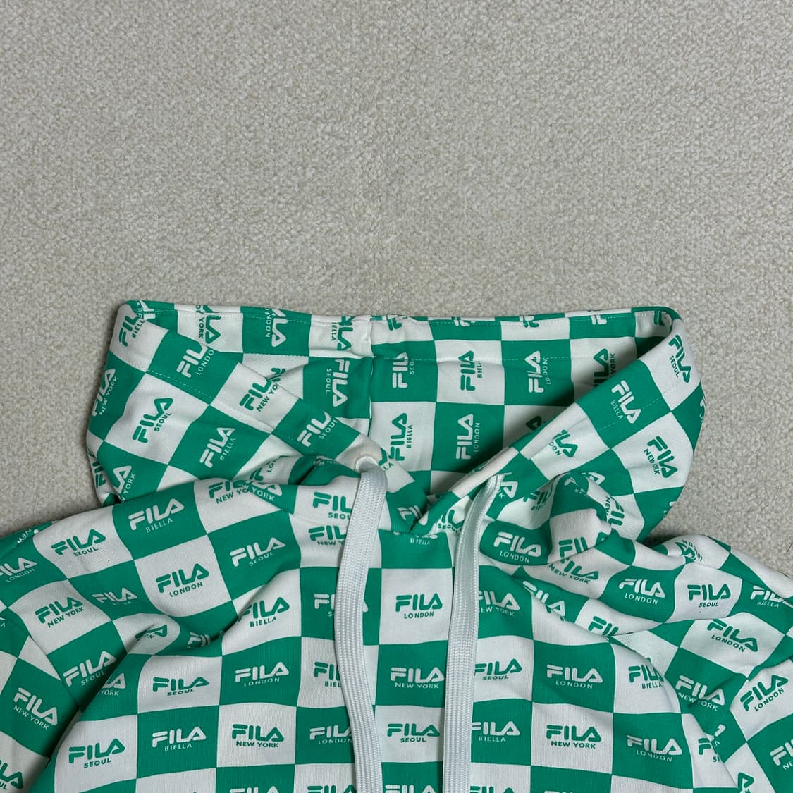 휠라 체커 보드 후드티 상품이미지5