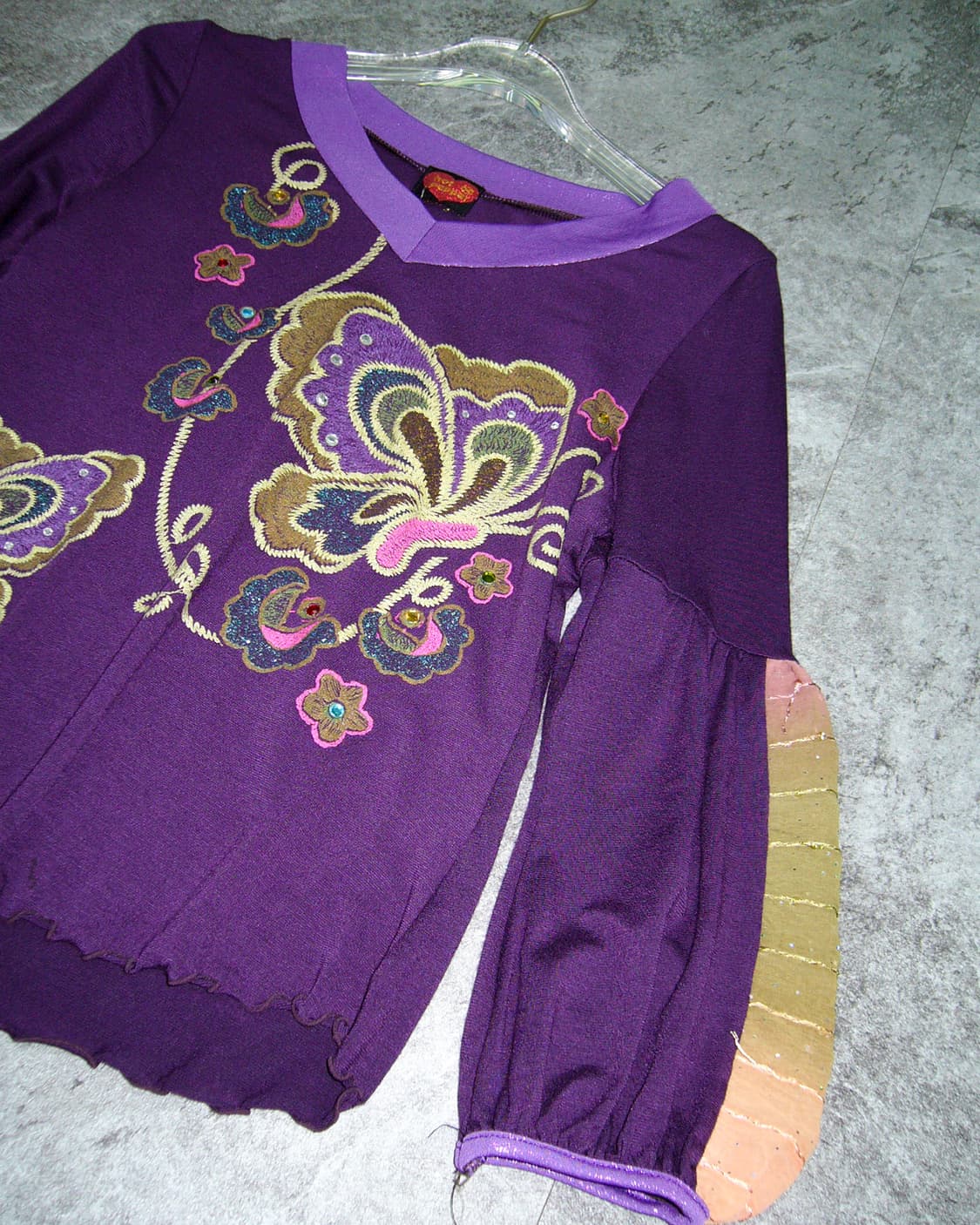 Hot Pepper Purple butterfly Top 상품이미지3