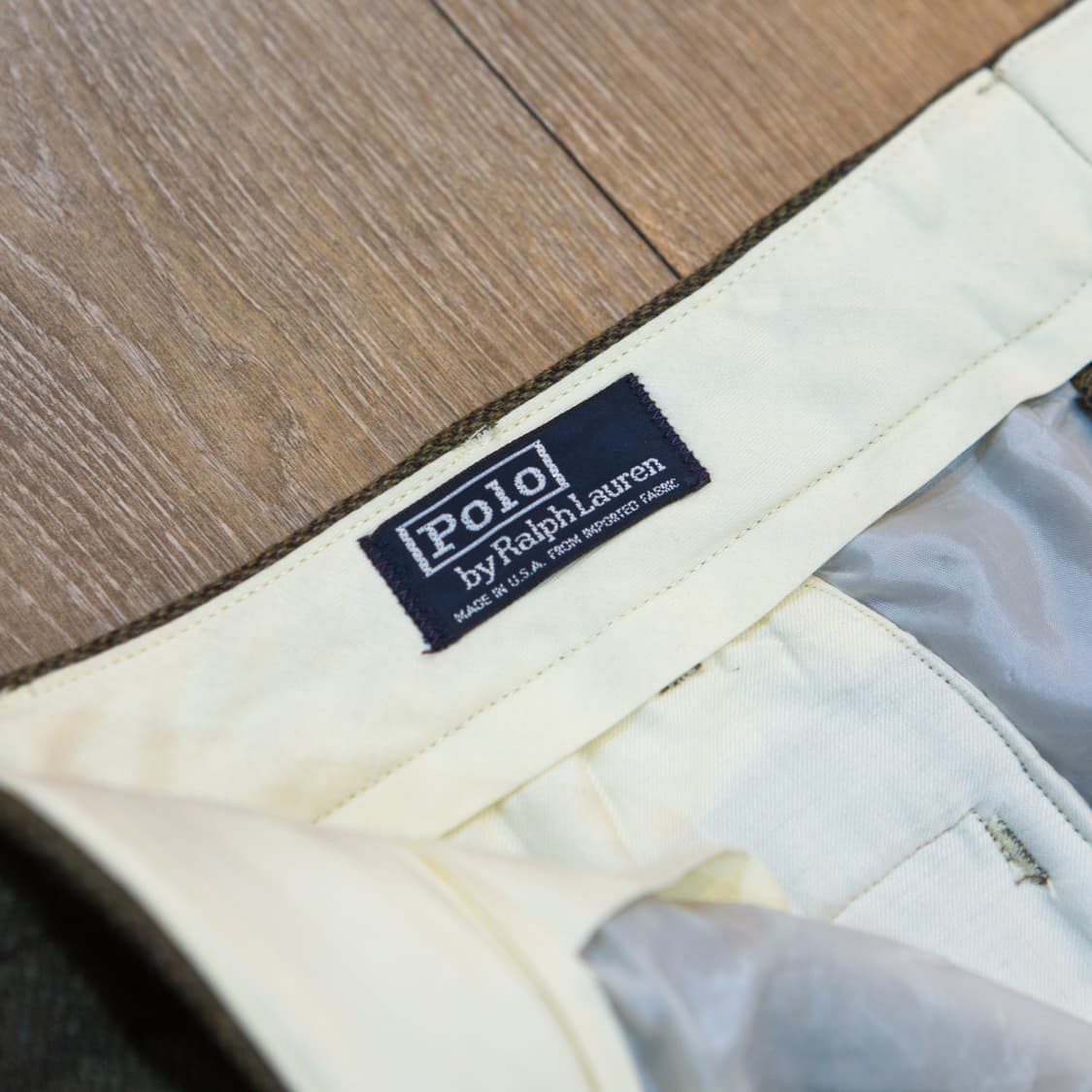 80s 폴로 랄프로렌 울 코튼 헤링본 트라우져 상품이미지7