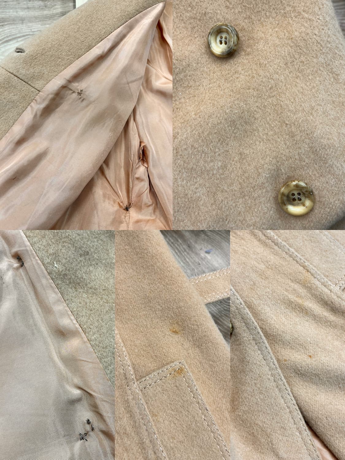 버버리 90's 카멜 헤어 울 코트 상품이미지8