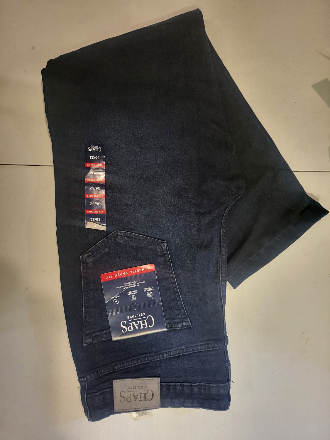 CHAPS 36/32 Athletic 테이퍼핏 청바지 상품이미지1