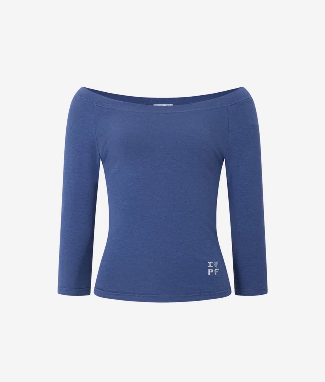 Zed Off-Shoulder Long Sleeve Top (Blue) 상품이미지1