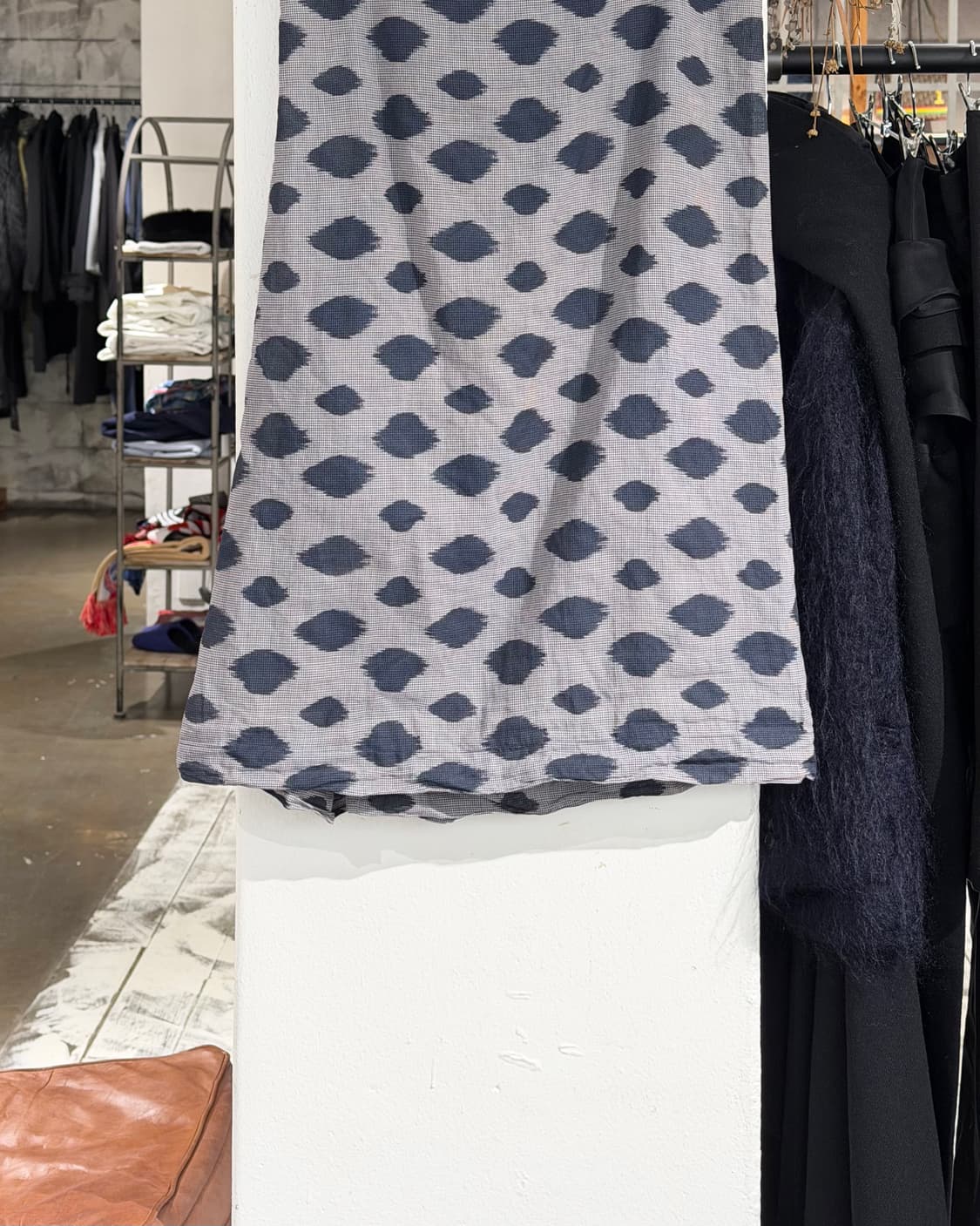 비비안웨스트우드 그레이 네이비 패턴 코튼 셔링 리본 스커트 상품이미지6