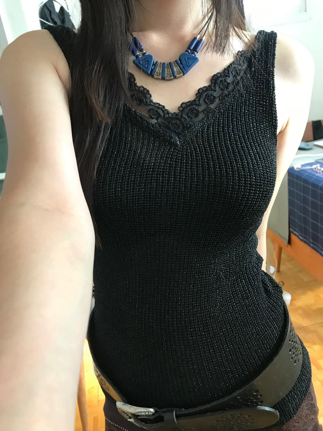 vintage lace sleeveless 상품이미지2