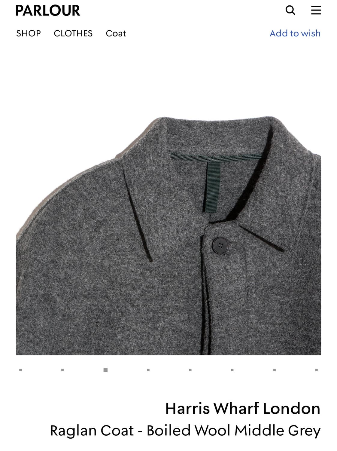 [신품급/52] Harris Wharf London 보일드 울 래글런 상품이미지4