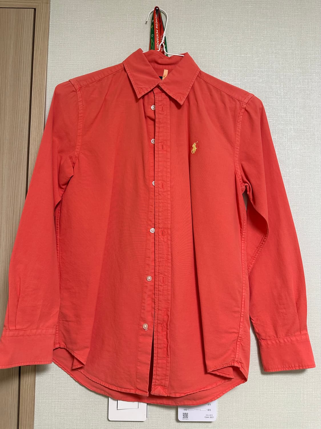 polo 빈티지 폴로 긴팔 셔츠 릴렉스핏 주황 당근 상품이미지7