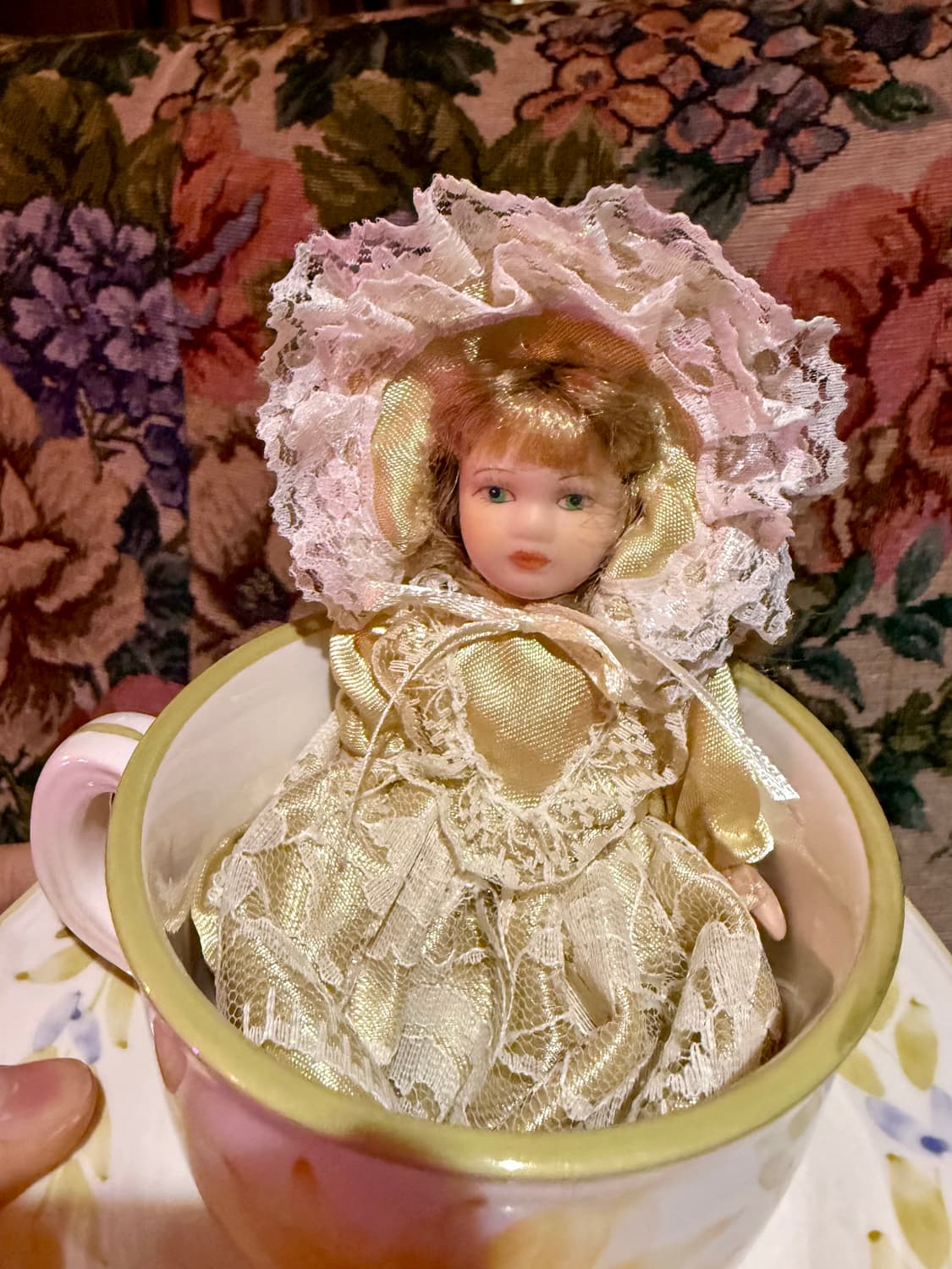 빈티지돌 포슬린 티컵 미니 인형 키덜트 빈티지토이 상품이미지1