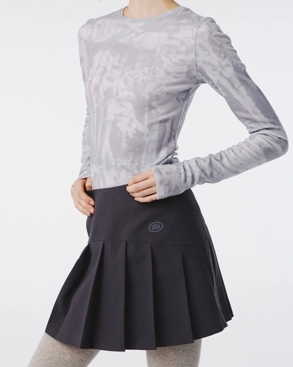 Kijun 테니스 미니 스커트 차콜 상품이미지3