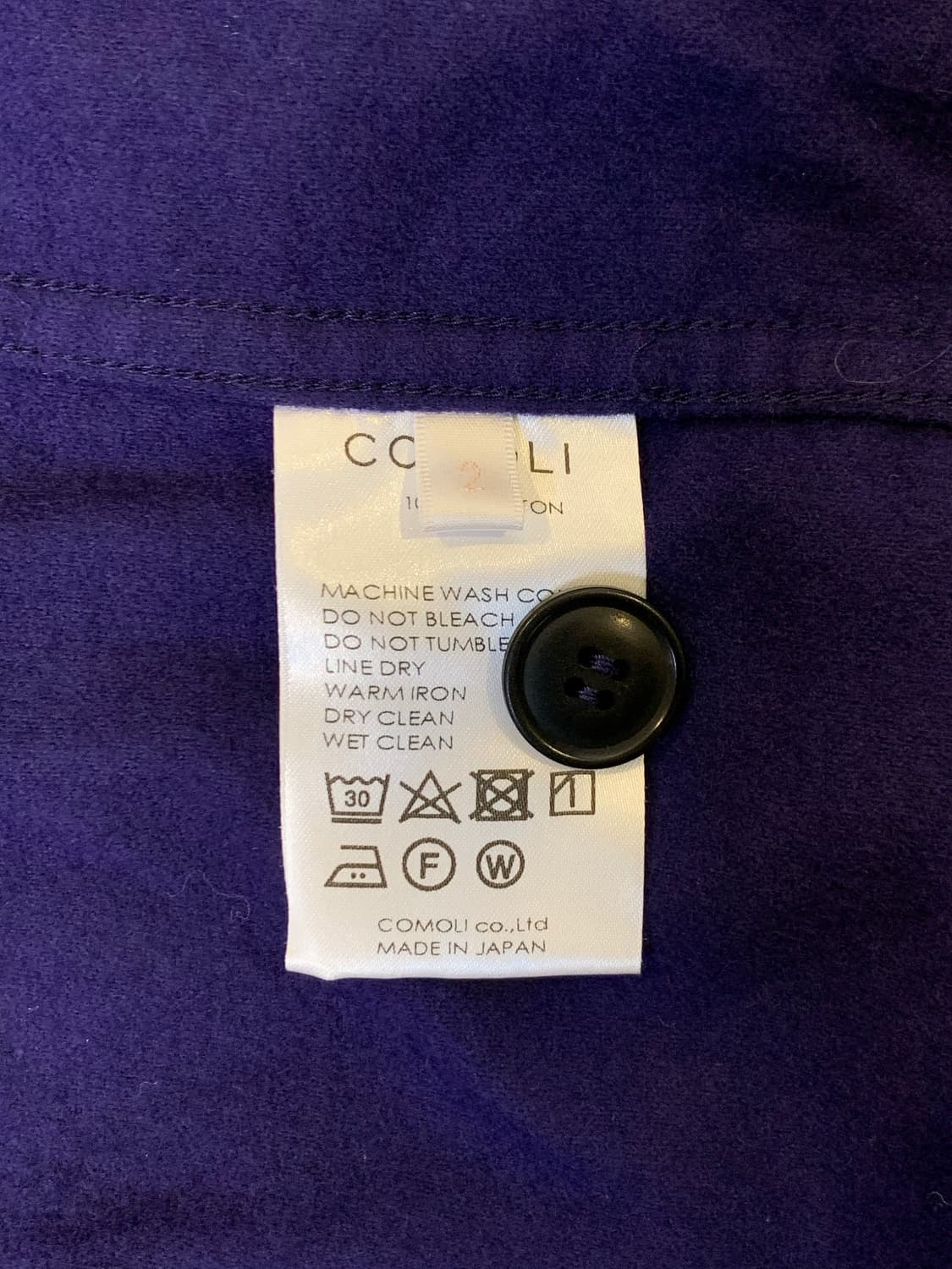 (2)COMOLI 코튼 넬 워크 자켓 상품이미지3