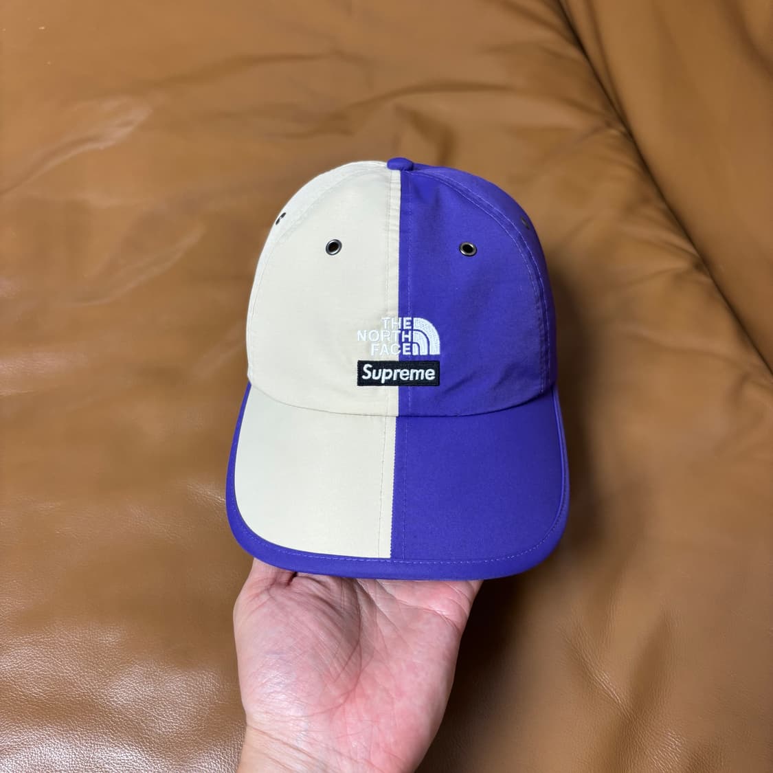 Supreme 슈프림x노스페이스 스톤 퍼플 투톤 6패널 볼캡 모자 상품이미지2