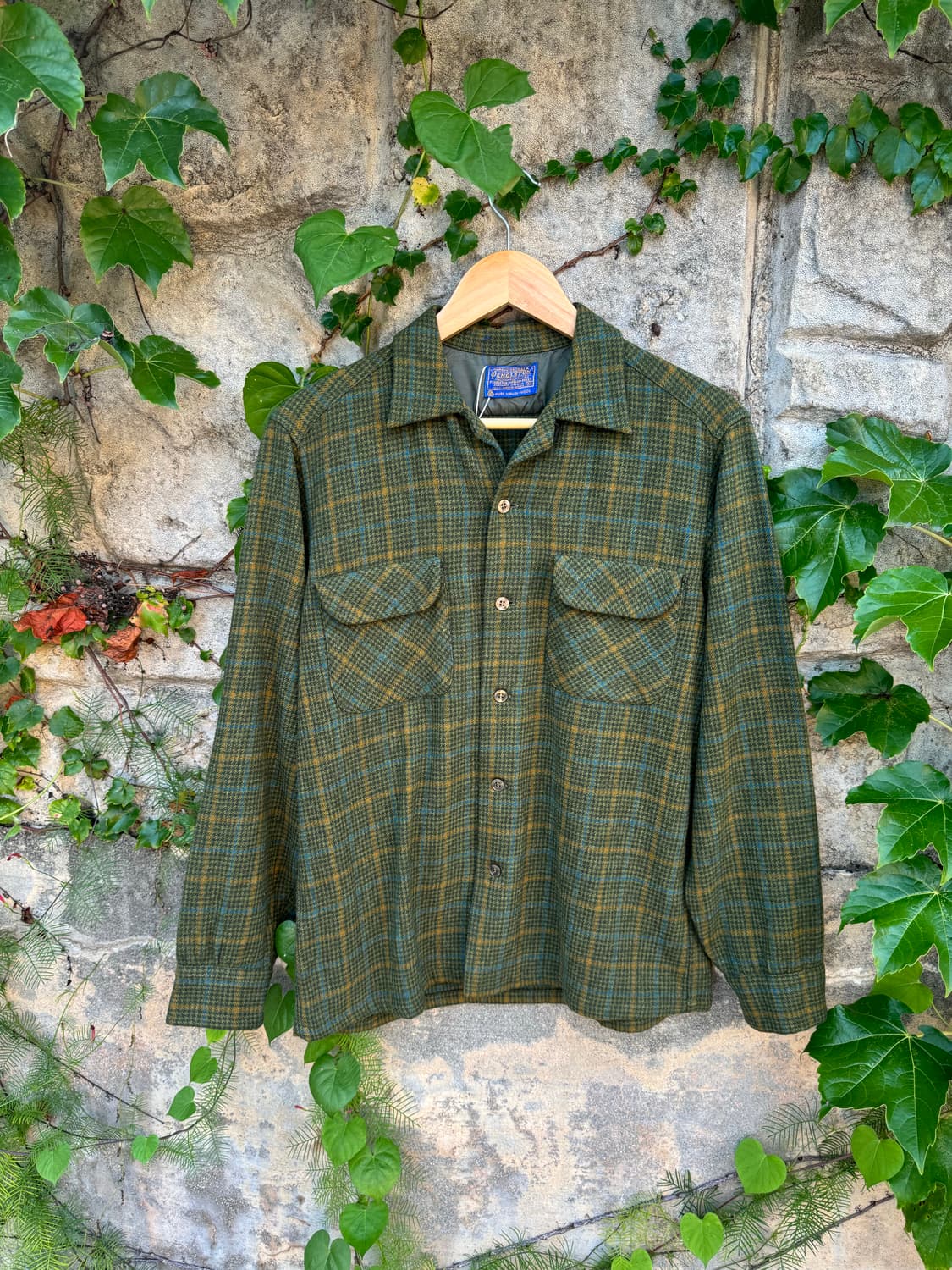 6~70s pendleton 펜들턴 울 체크 클래식 플란넬 셔츠 M 상품이미지1
