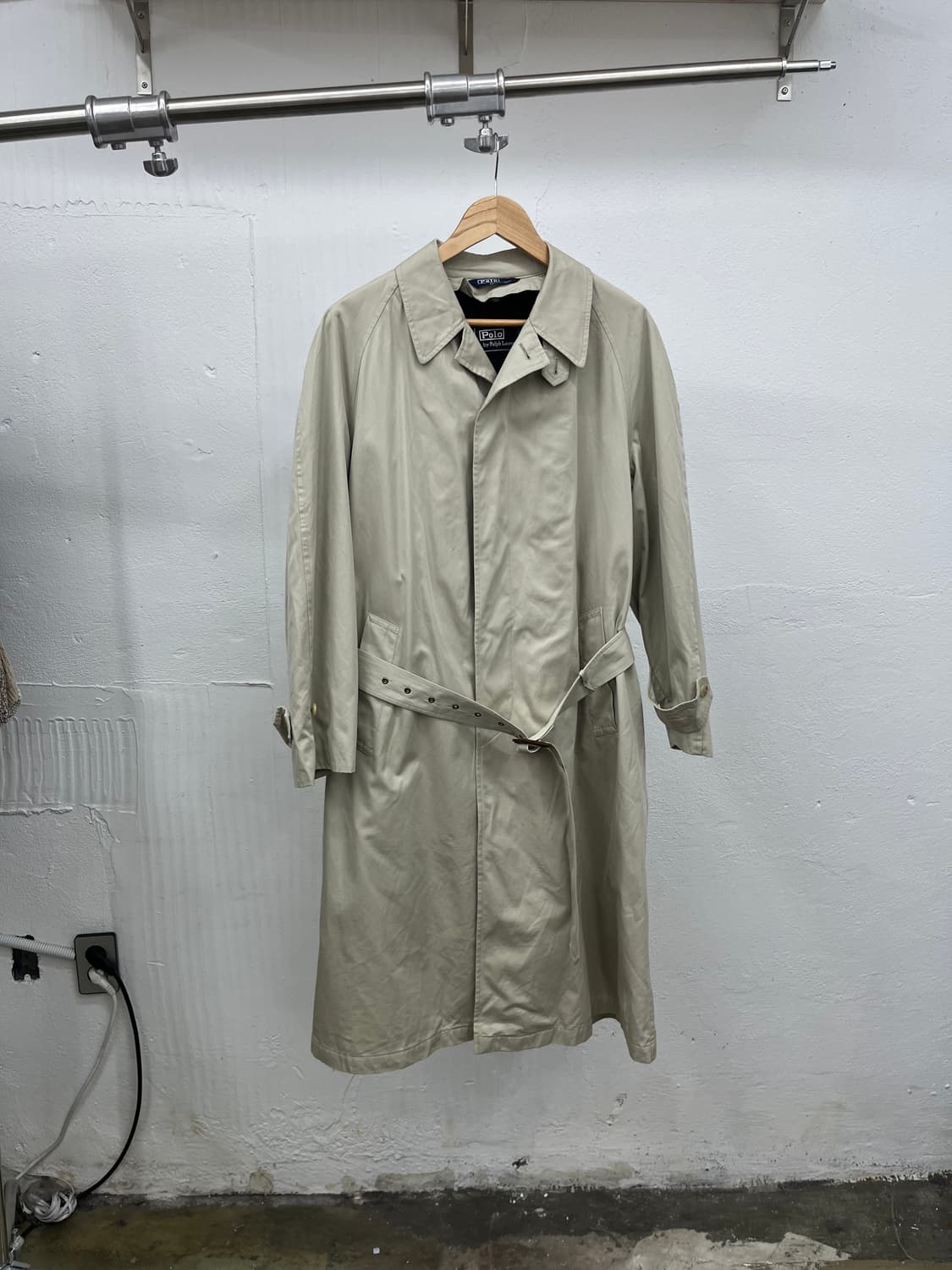 XL) POLO TARTAN CHECK TRENCH COAT 상품이미지1