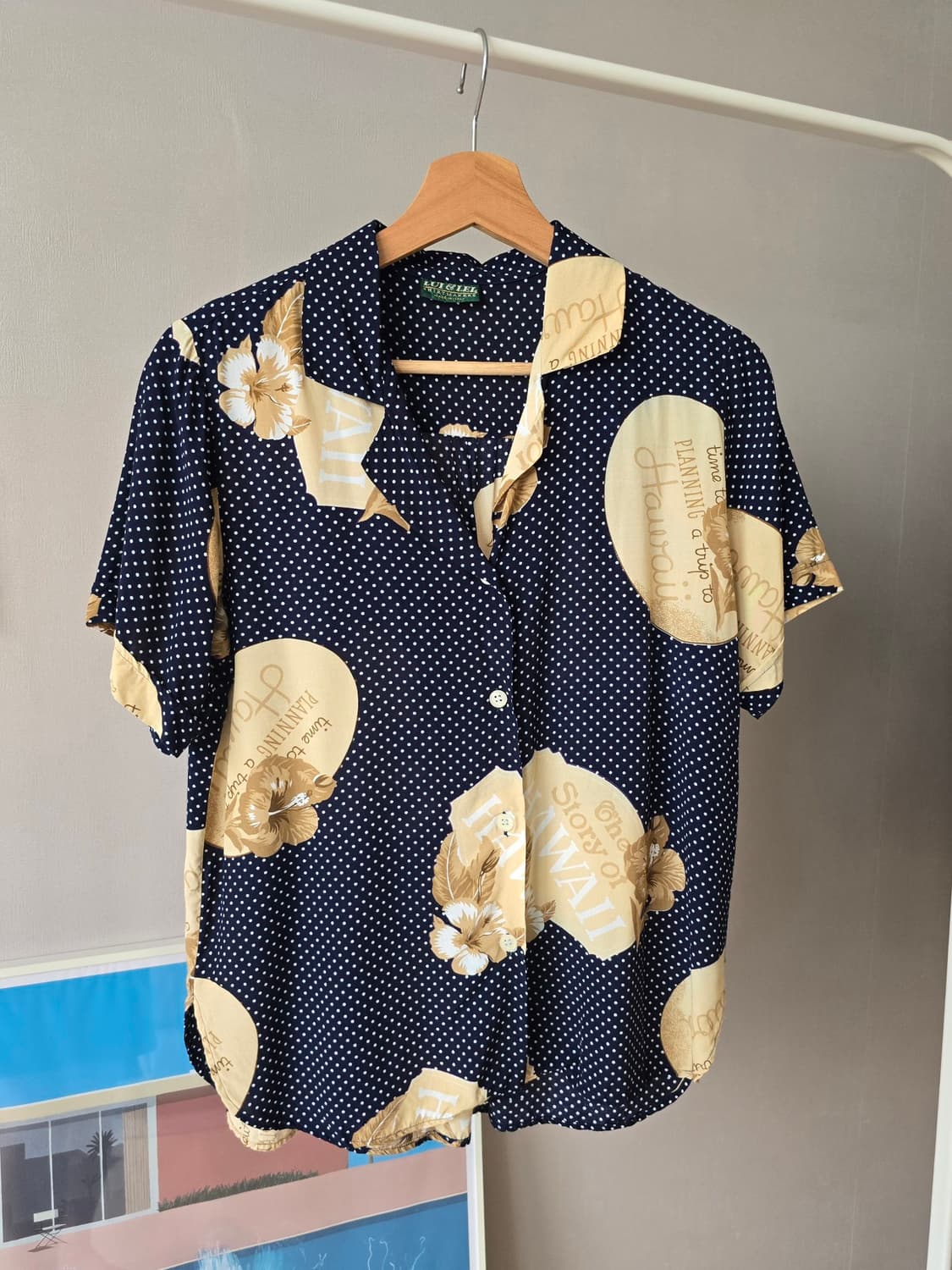 ​[MADE IN ITALY] 이탈리아 빈티지 도트 오픈칼라 셔츠 상품이미지1