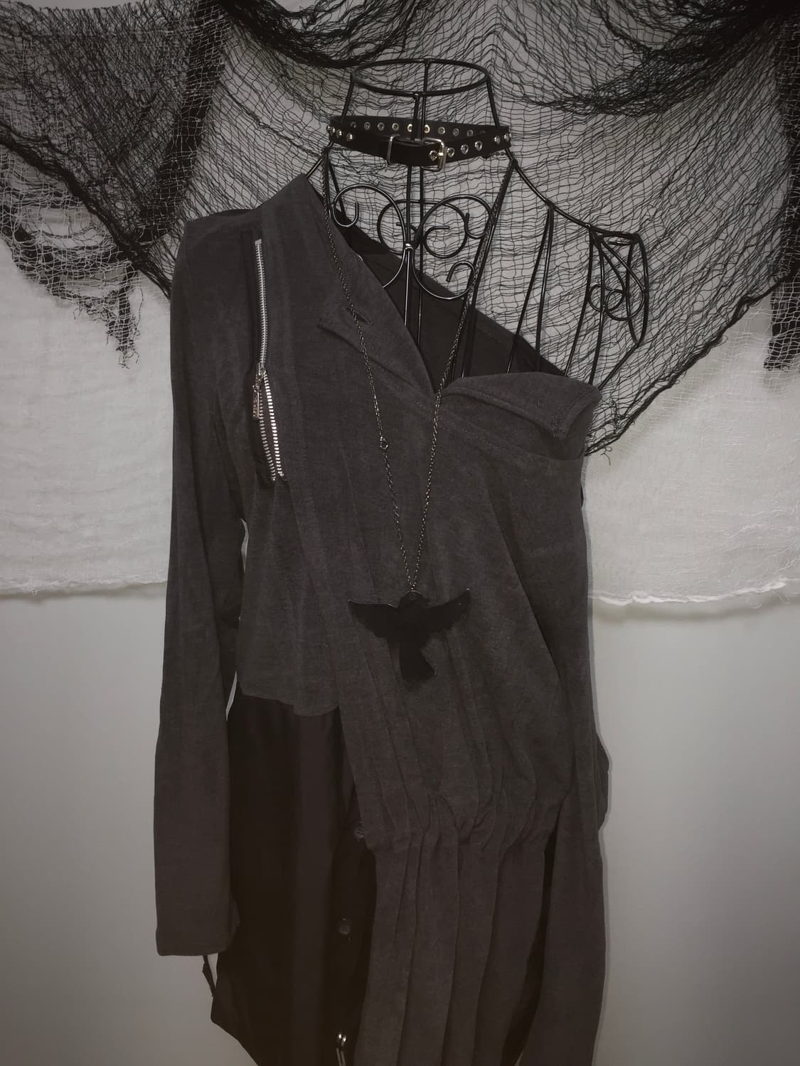 horror game girl zipper detail dress 상품이미지2