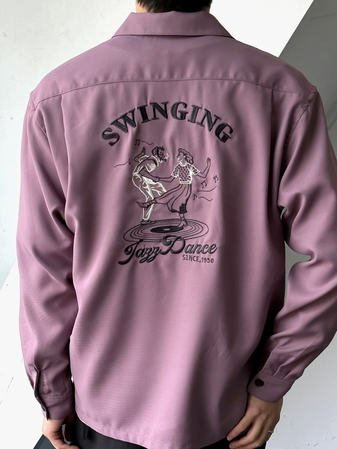 Poly twill fabric design stitch shirt 상품이미지3