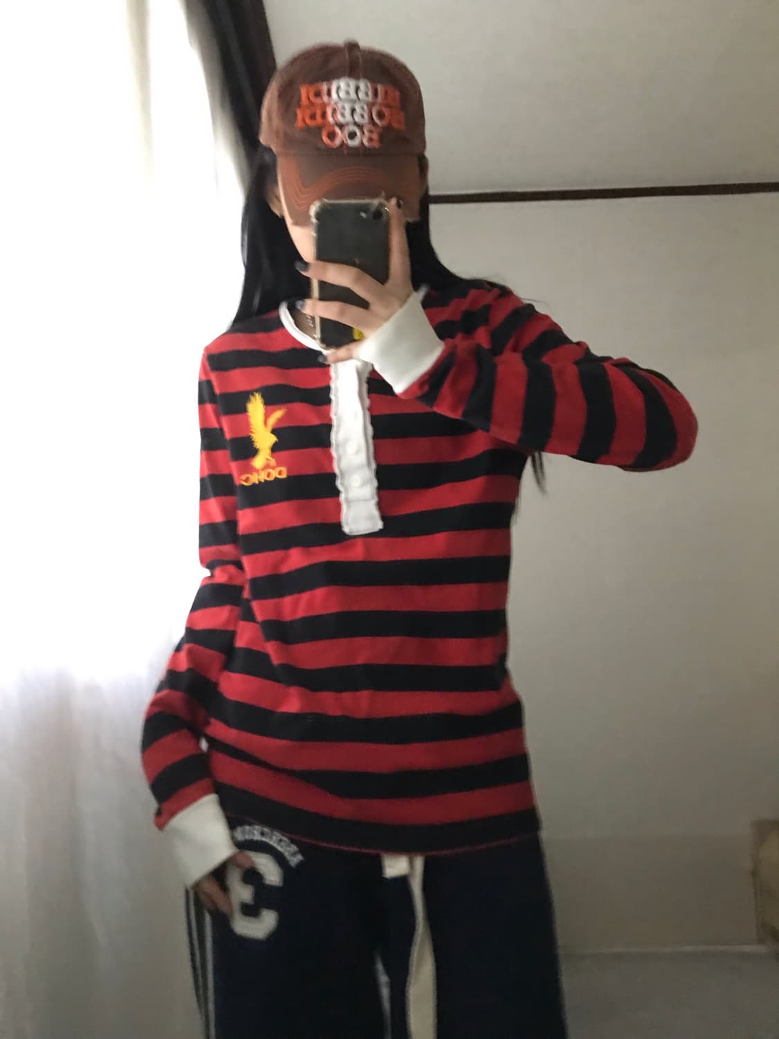 DOHC 스트라이프 버튼 롱슬리브 상품이미지5