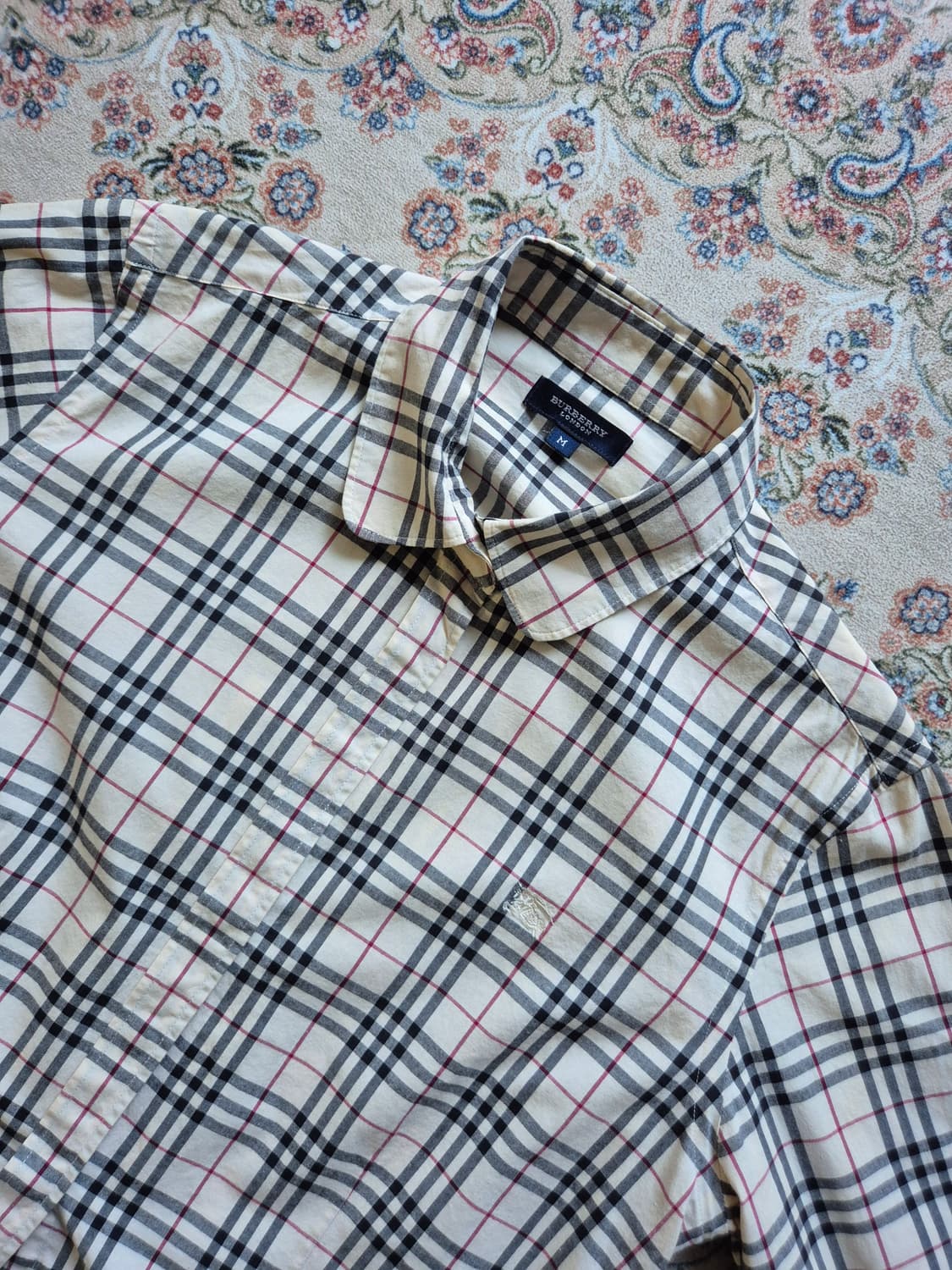 버버리 런던 노바체크 라운드넥 셔츠 상품이미지1