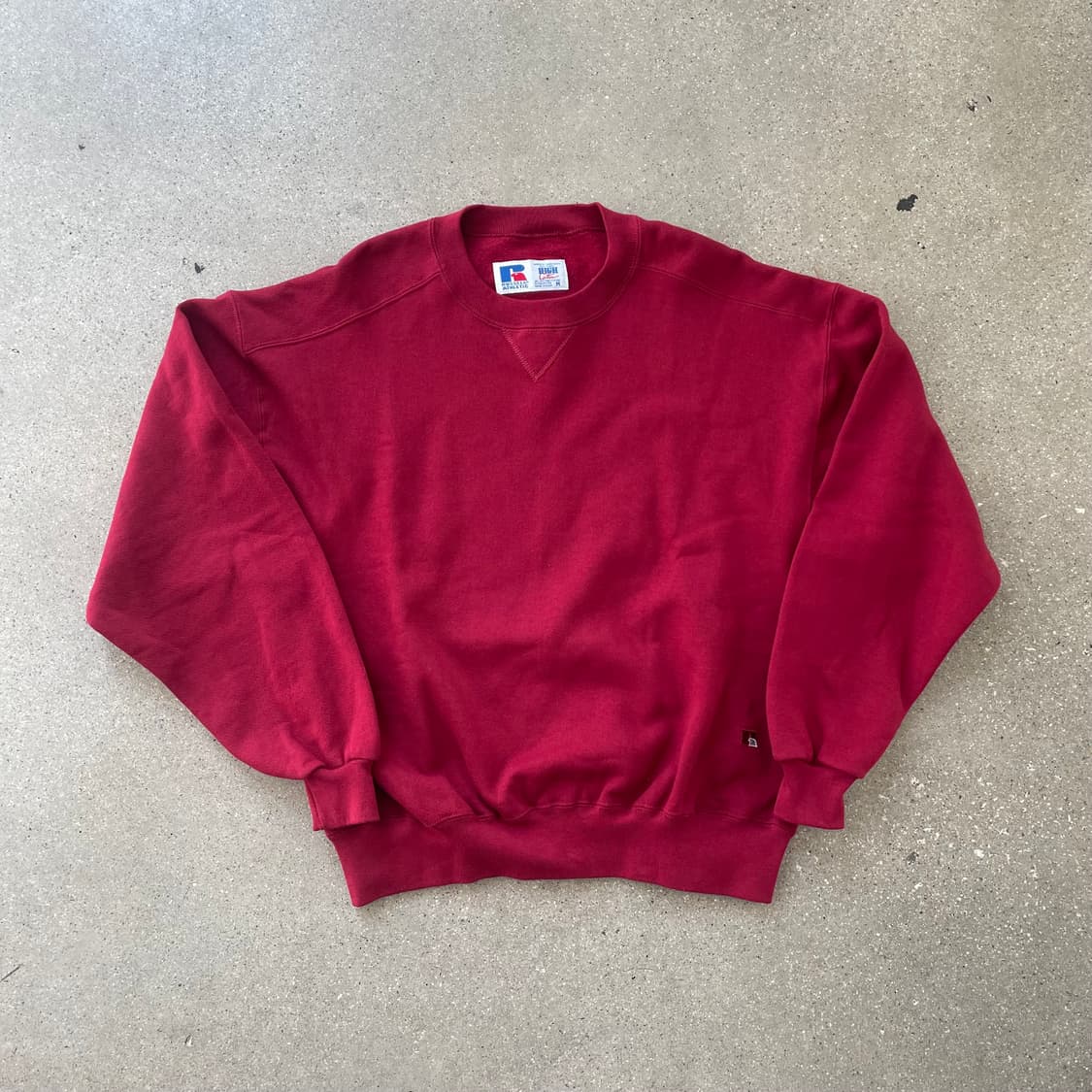 빈티지  러셀 애슬레틱 하이코튼 다크레드 made in usa 상품이미지1