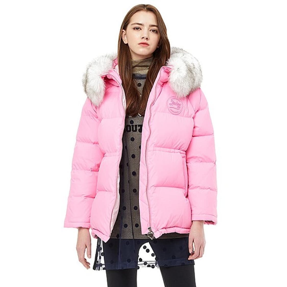 쥬시꾸뛰르 쥬시 와이드 후드 퍼 구스다운 점퍼(JC19417105) 상품이미지1