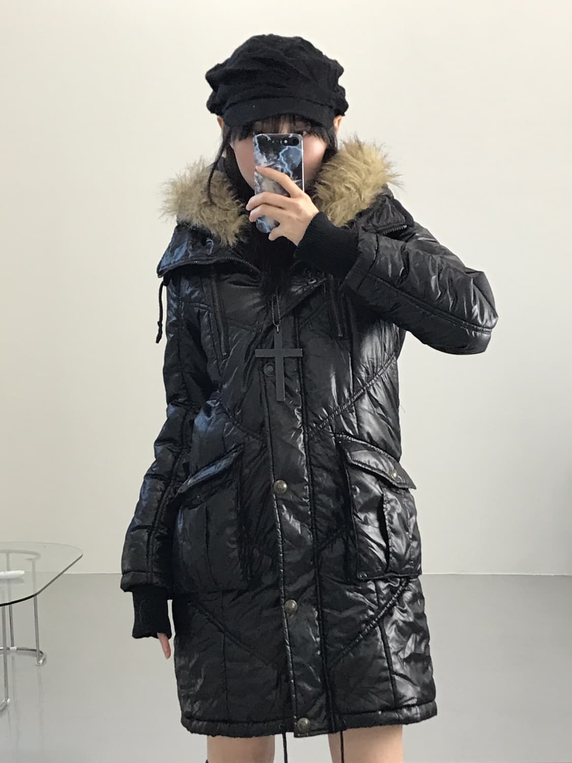 Dollyangela Poly Glossy Puffer Jackets 상품이미지1