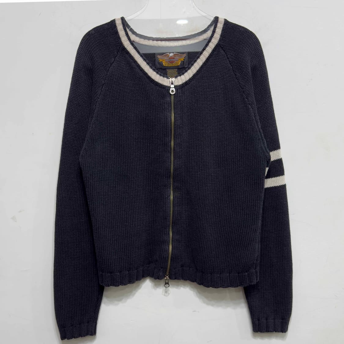 할리데이비슨 우먼 투웨이 니트 집업 가디건 상품이미지1