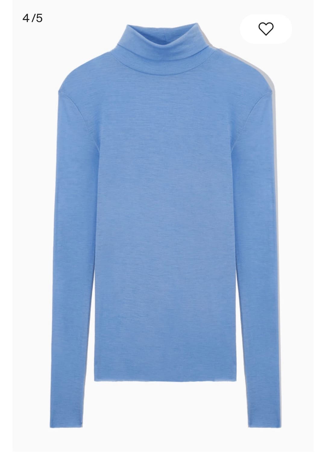 Cos 코스 메리노 울 터틀넥 탑 스카이블루 s 상품이미지3