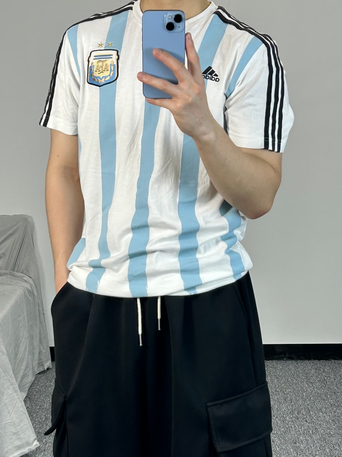 아디다스 아르헨티나 메시 마킹 반팔티 XL  상품이미지2