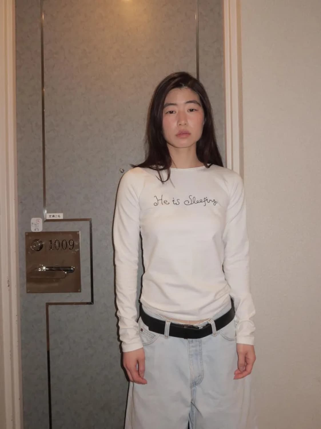 He is sleeping tee shirt (White) 상품이미지1