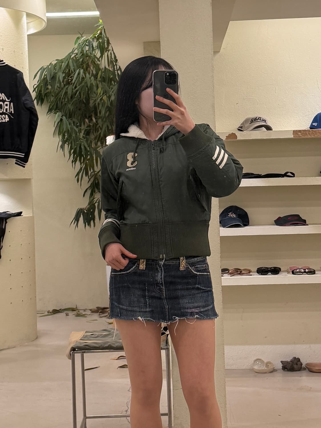 00s 아디다스 이너 퍼 크롭 후드 자켓 U327 상품이미지1