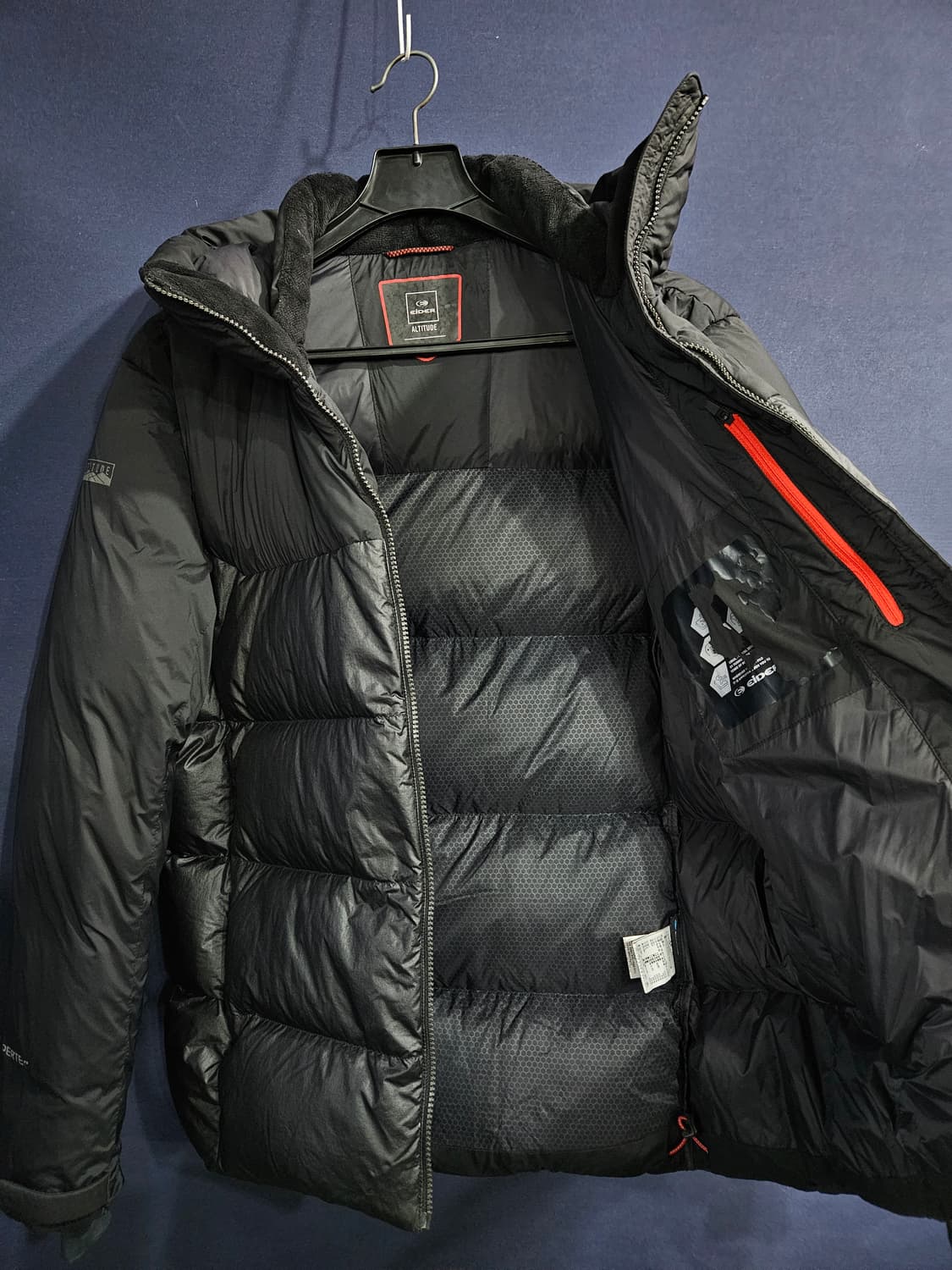 아이더 퍼텍스 블랙컬러 남성 105~110 구스다운 후드패딩  상품이미지9