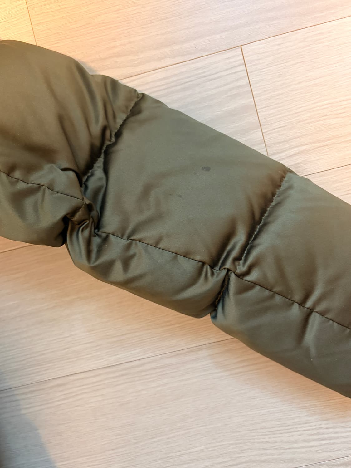 버버리 브릿 롱패딩 카키색 S 상품이미지4