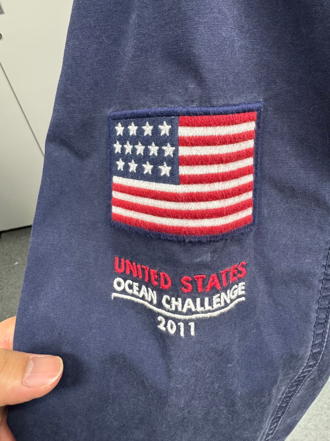 폴로 랄프로렌 USA 면 후드 자켓 네이비 L 상품이미지3