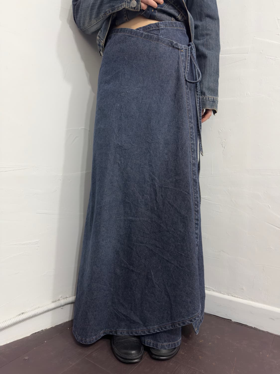 sisley denim wrap skirt 상품이미지4