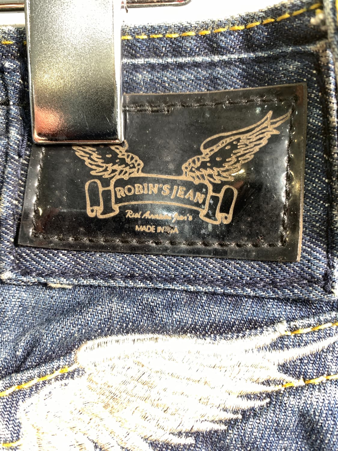 MADE in USA robins jean y2k 데님 32 상품이미지10