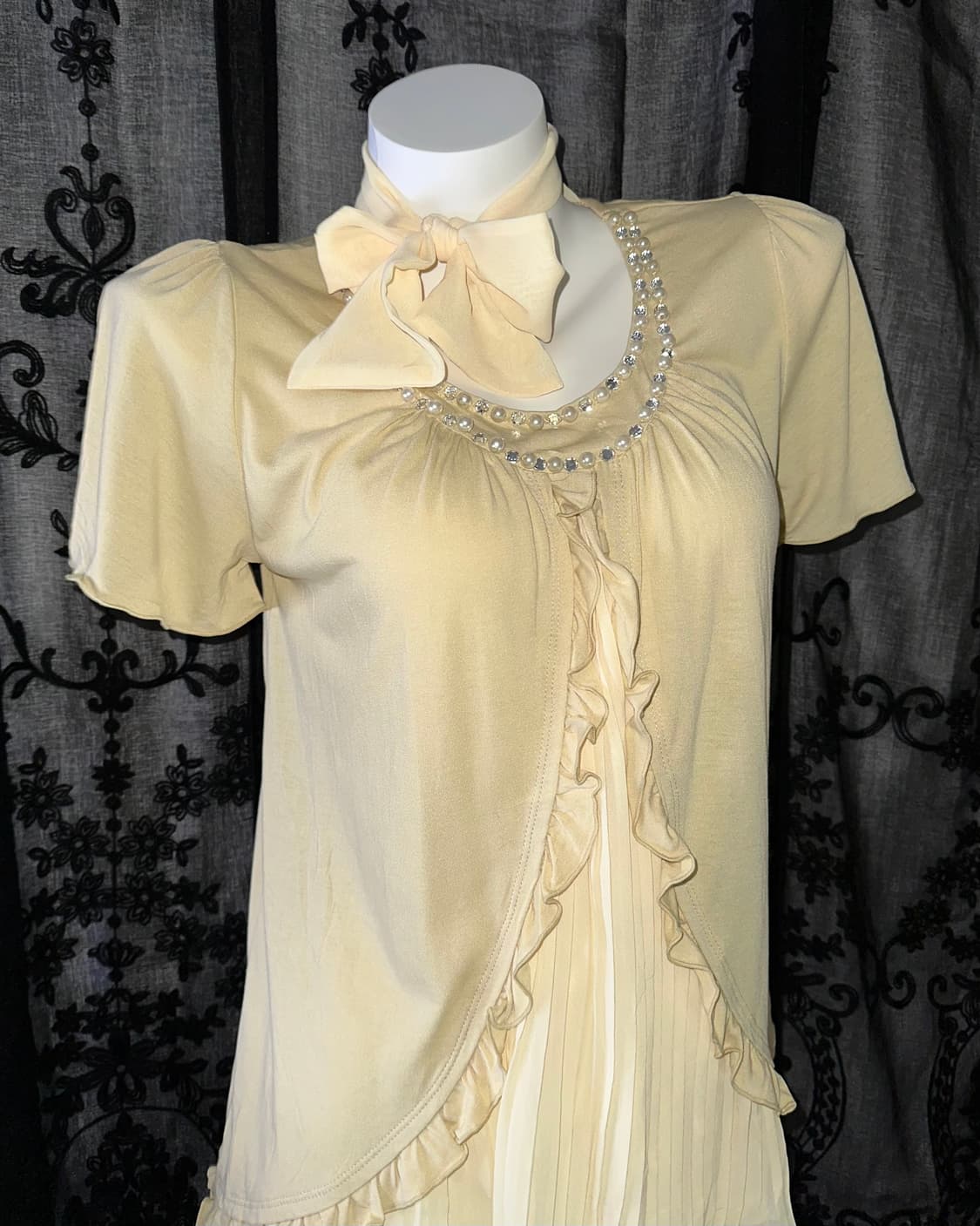 Yellow halterneck fairy short-sleeve 상품이미지3