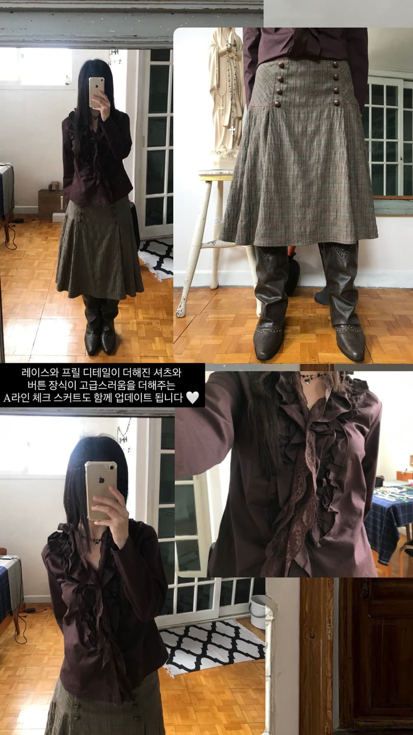 vintage lace frill shirts 상품이미지7