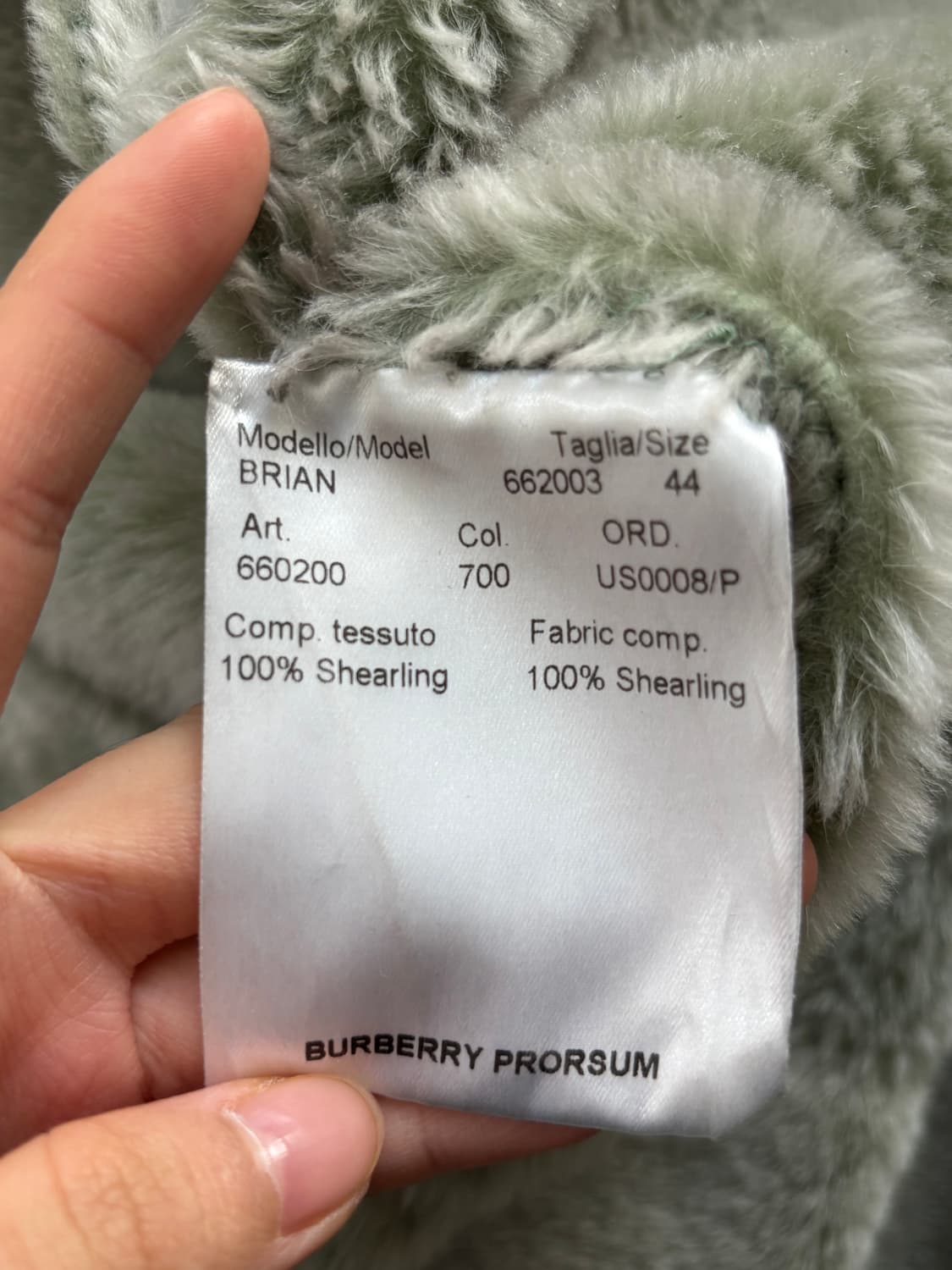 Burberry 버버리 퍼 안감 라이트 카키 시어링 자켓 상품이미지6