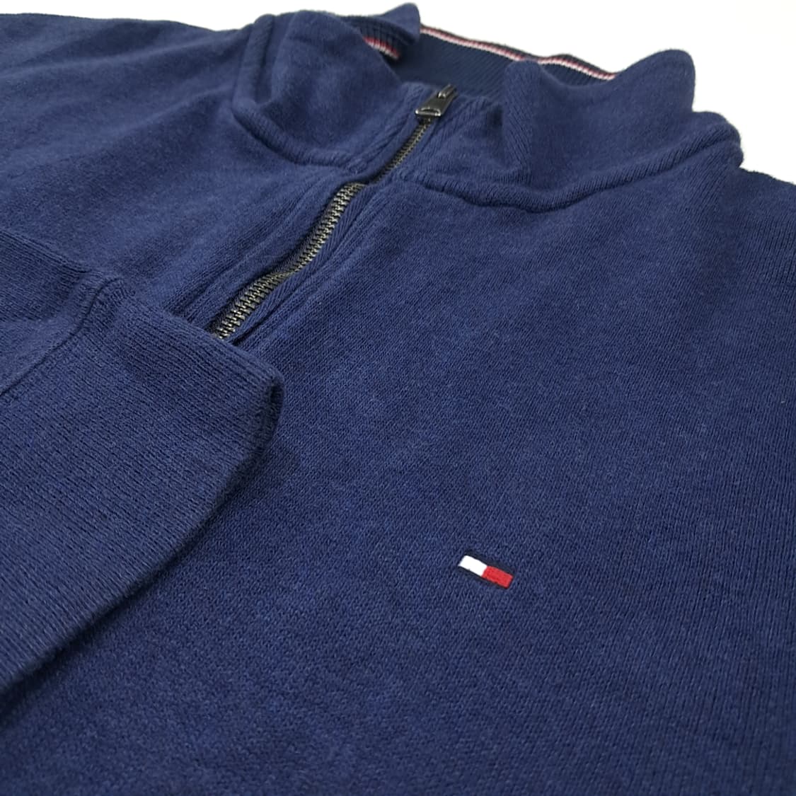 CL824 2XL 타미힐피거 00s 하프집업 네이비 니트 스웨터 상품이미지5