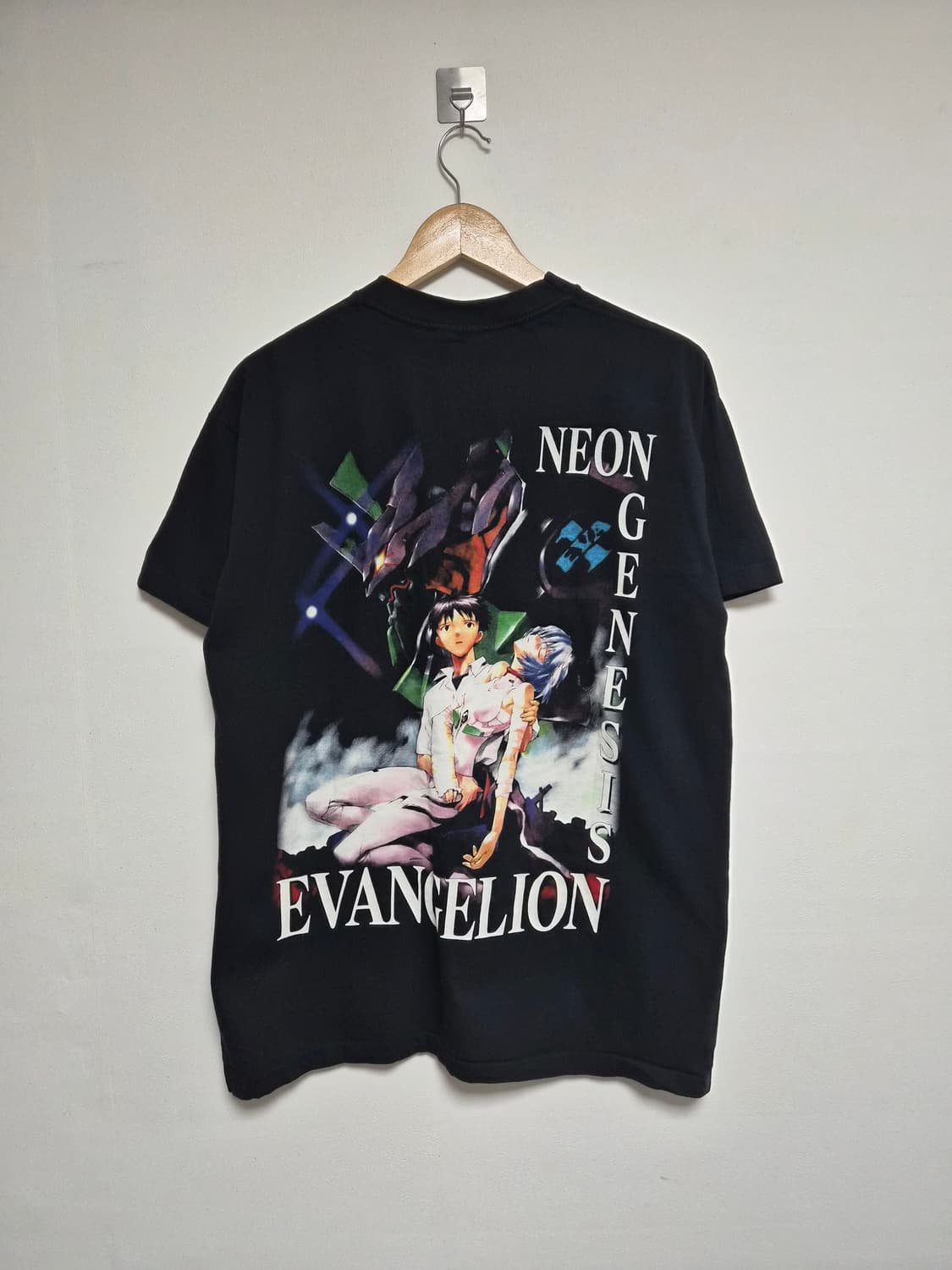 에반게리온 단체로고 애니 티셔츠 L - T160 상품이미지2