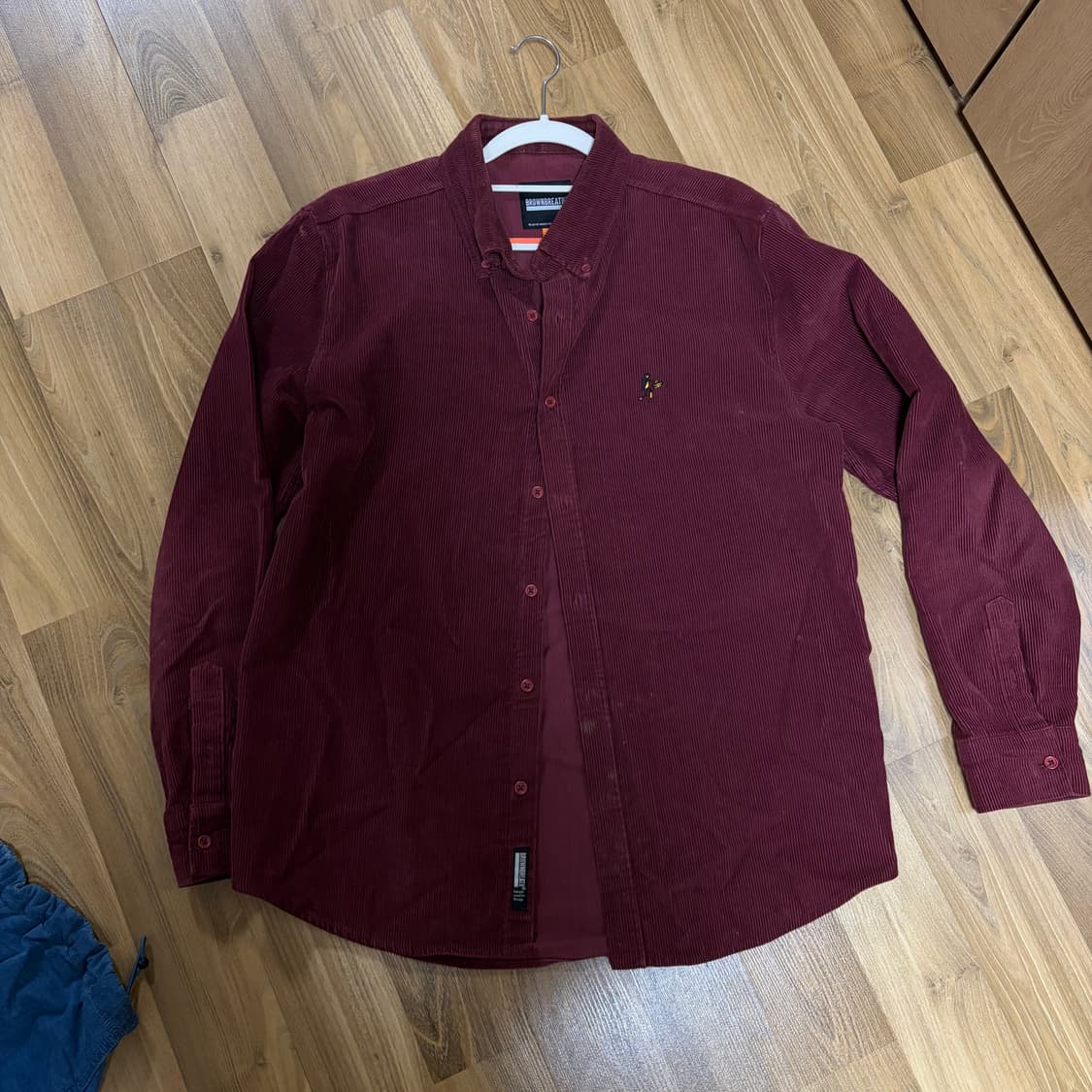 브라운브레스 코듀로이 셔츠 L 버건디 상품이미지1