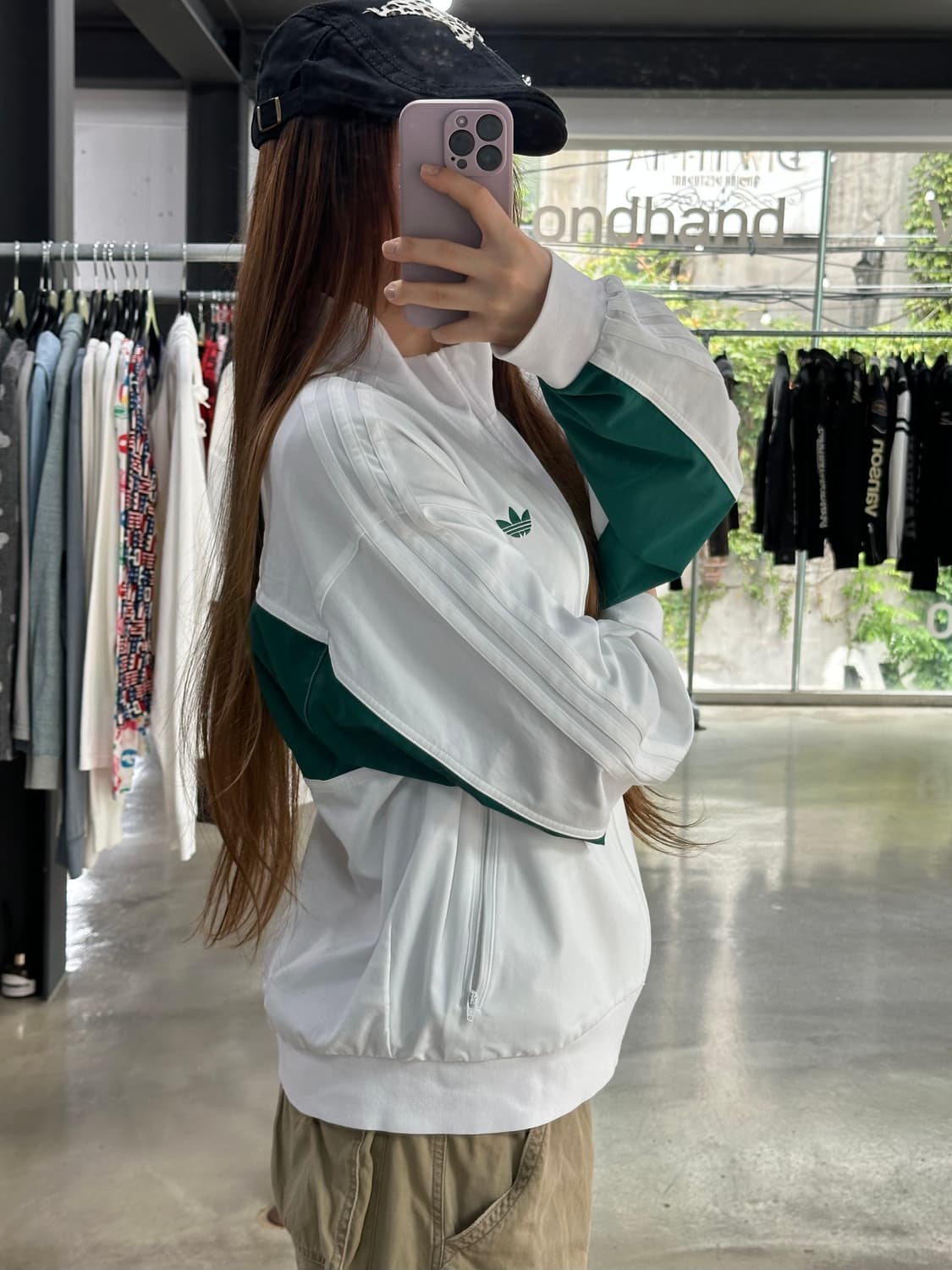 아디다스 화이트그린 스케이트 져지 자켓 상품이미지1