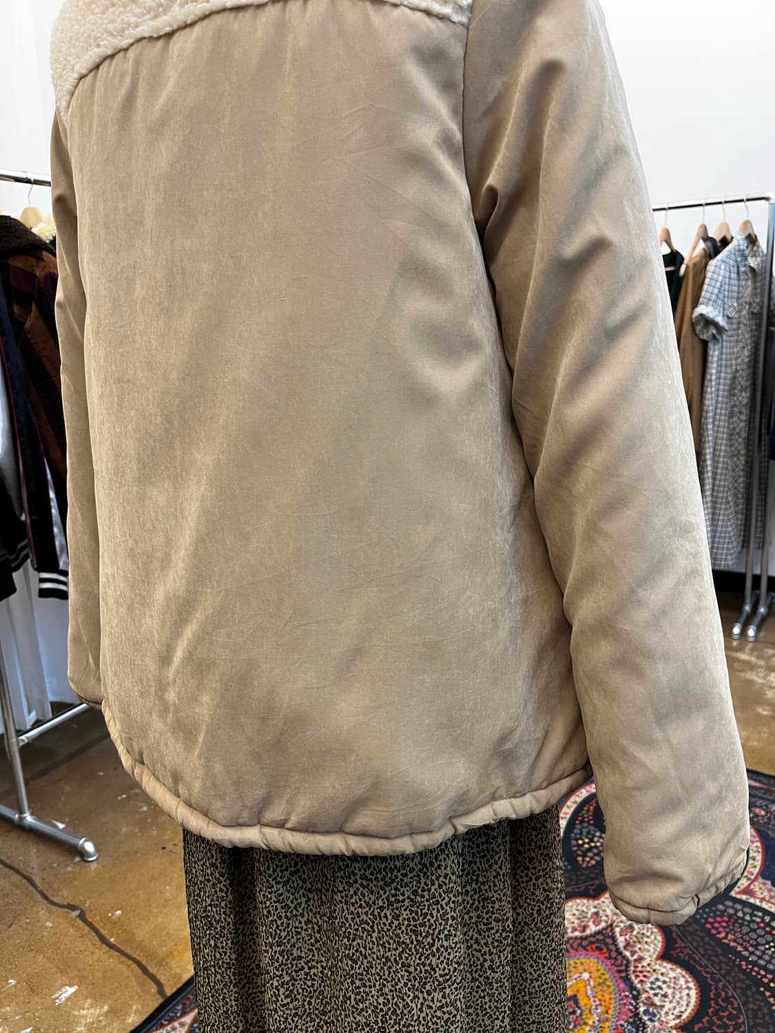 As Know As Pinky 셰르파 패널 후드 코트 상품이미지6