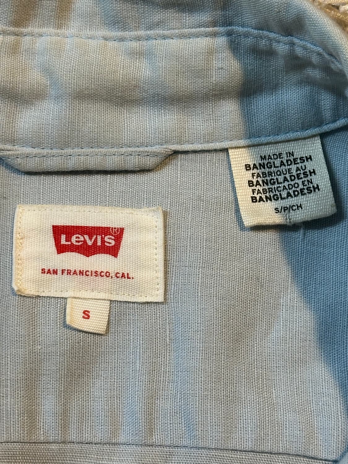 리바이스 LEVI'S 원포켓 데님 셔츠 연청 상품이미지5