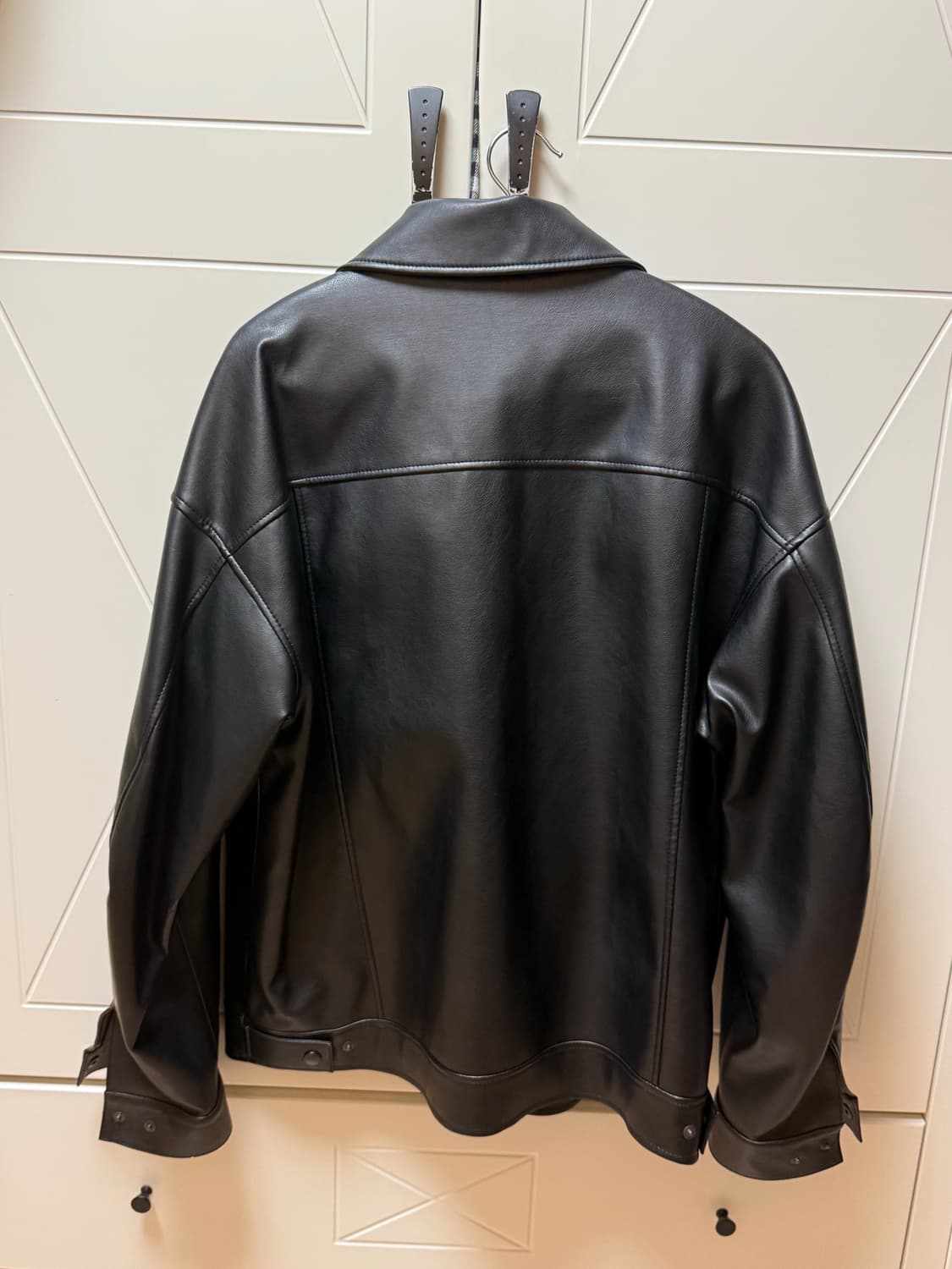 도프제이슨 오버핏 비건레더 싱글 자켓 L 상품이미지5