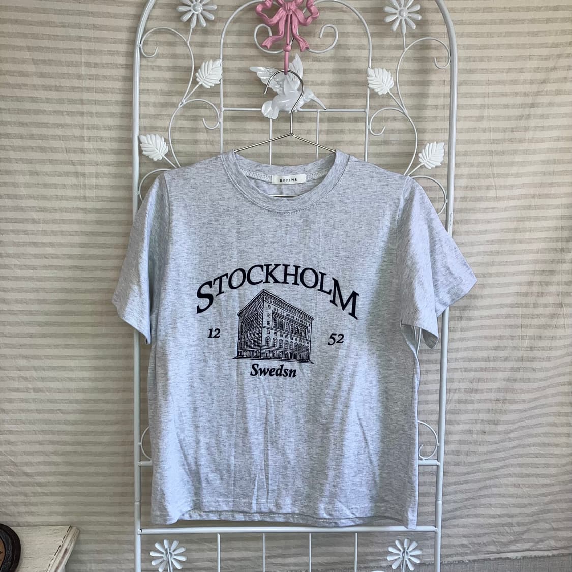 빈티지 멜란지 레터링 반팔 티셔츠 y2k 스트릿 갸루 펑키460  상품이미지1