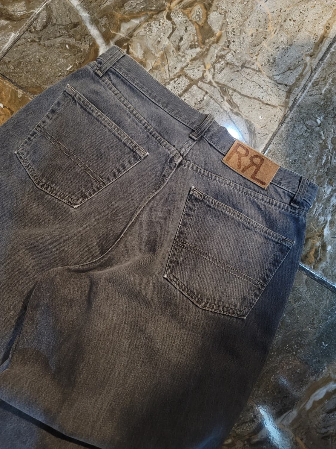 더블알엘 흑청 (다크그레이) 데님팬츠  상품이미지3