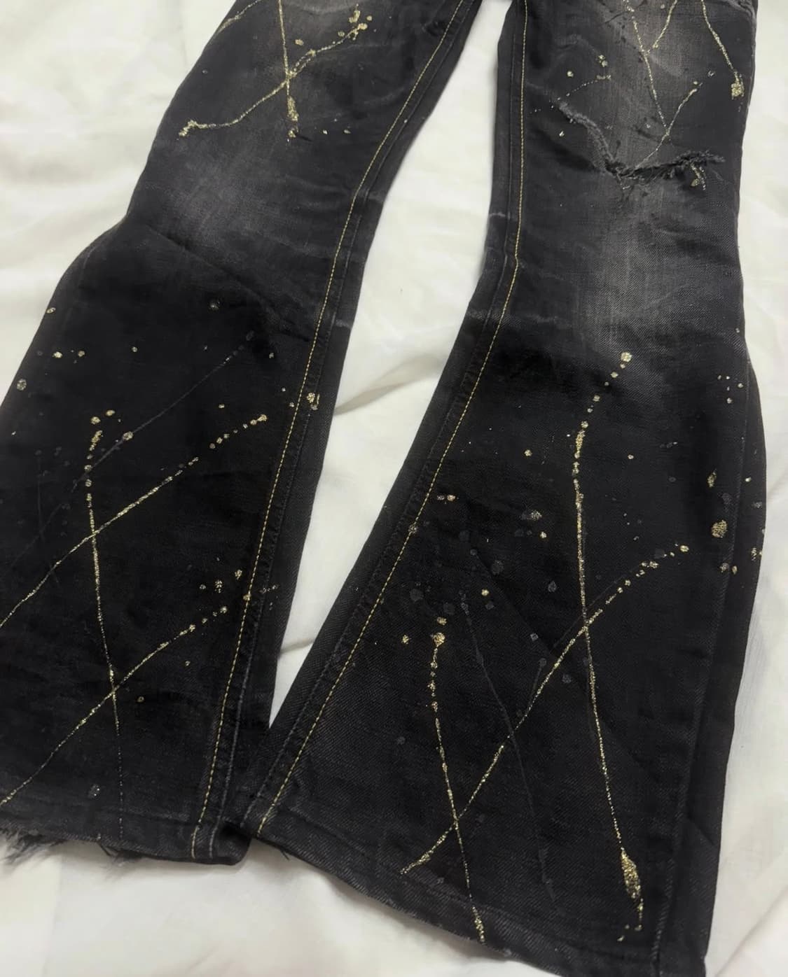 LAGUST V- kei Style Washing Denim Jeans 상품이미지4